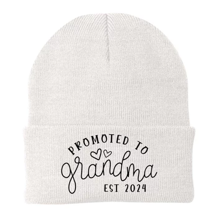 Promoted To Grandma Est 2024 New Grandma Mothers Day Knit Cap Winter Beanie