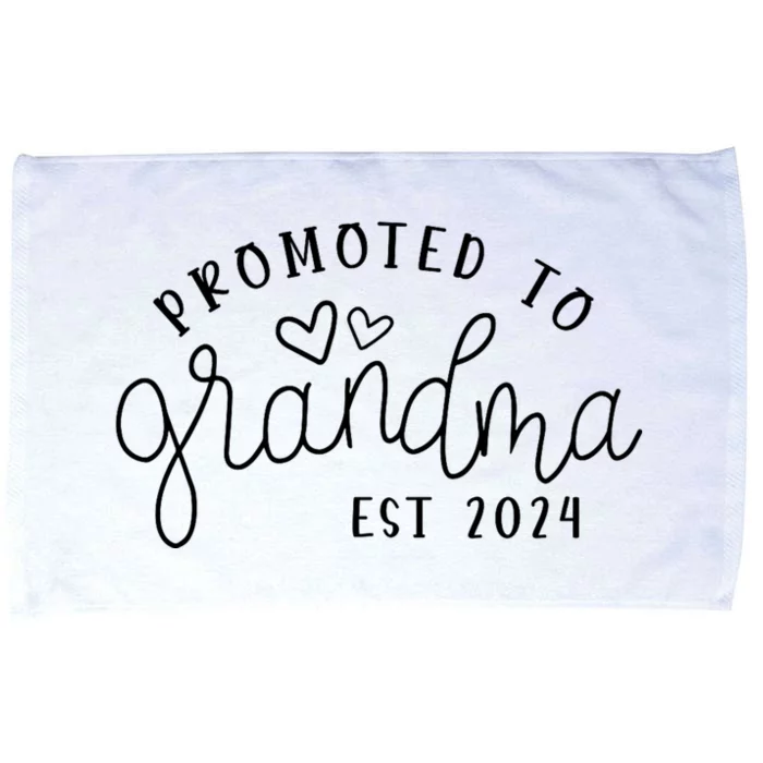 Promoted To Grandma Est 2024 New Grandma Mothers Day Microfiber Hand Towel