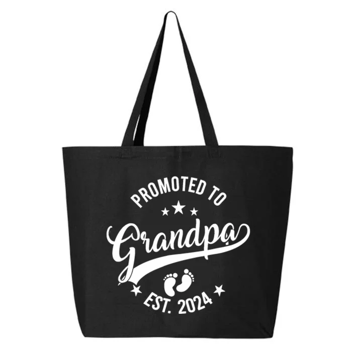 Promoted To Grandpa Est 2024 Fathers Day New Grandpa 25L Jumbo Tote