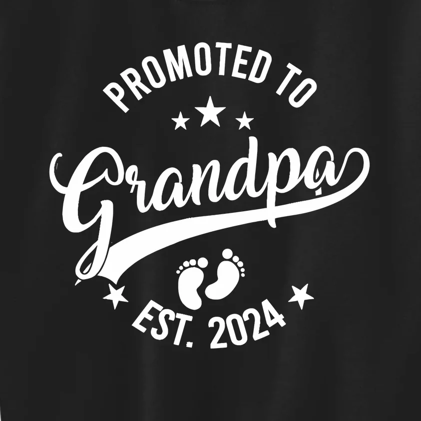 Promoted To Grandpa Est 2024 Fathers Day New Grandpa Kids Sweatshirt