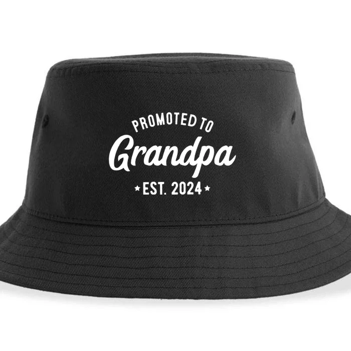 Promoted To Grandpa 2024 Soon To Be Grandfather New Grandpa Sustainable Bucket Hat