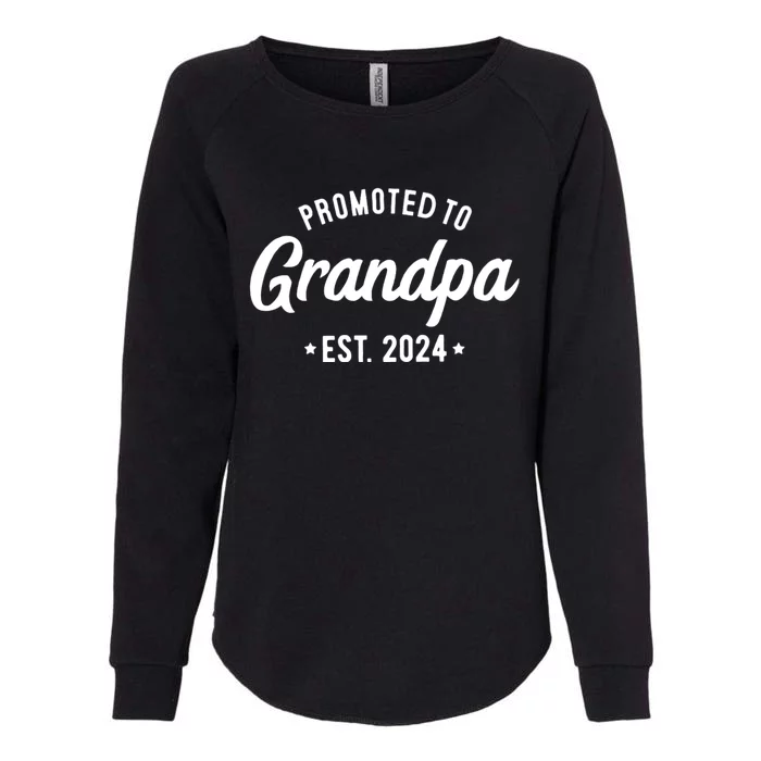 Promoted To Grandpa 2024 Soon To Be Grandfather New Grandpa Womens California Wash Sweatshirt