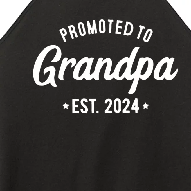 Promoted To Grandpa 2024 Soon To Be Grandfather New Grandpa Women’s Perfect Tri Rocker Tank