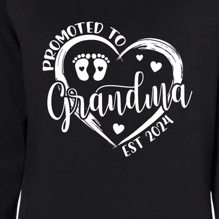 Promoted To Grandma Est. 2024 Grandparents Baby Announcement Womens California Wash Sweatshirt