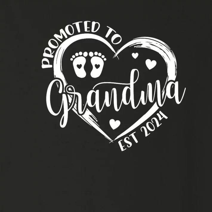 Promoted To Grandma Est. 2024 Grandparents Baby Announcement Toddler Long Sleeve Shirt