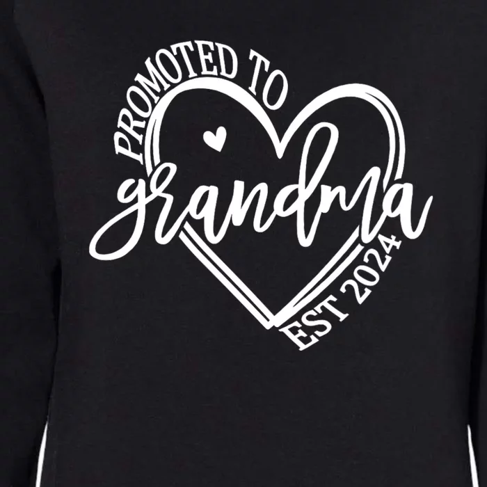 Promoted To Grandma Est. 2024 Grandparents Baby Announcement Womens California Wash Sweatshirt