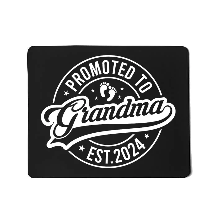 Promoted To Grandma Est. 2024 Grandparents Baby Announcement Mousepad