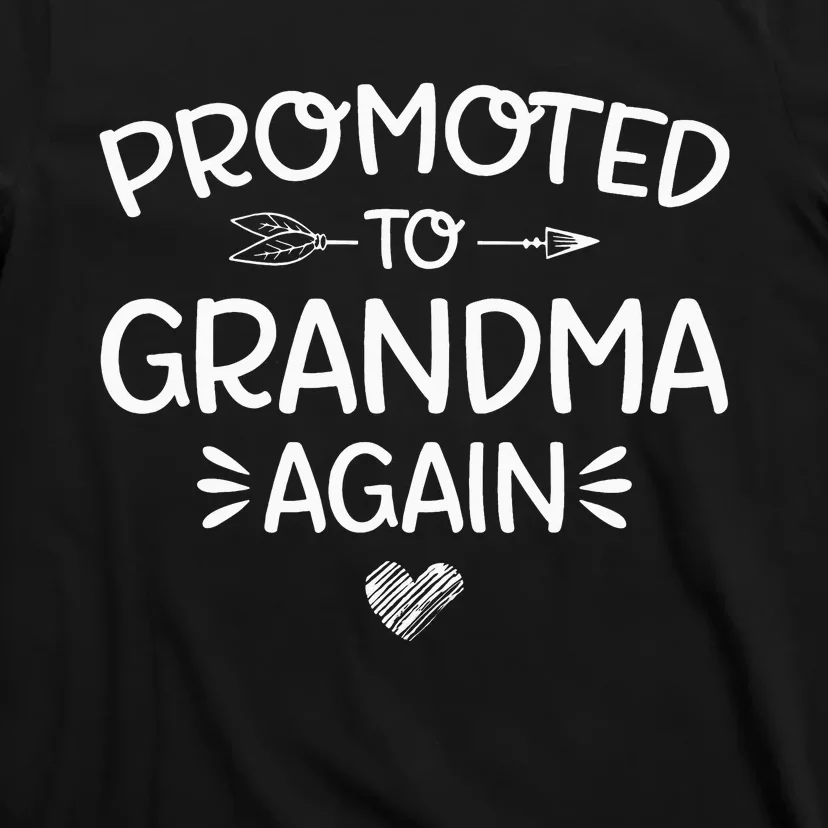 Promoted to Grandma Again New Nana Granny Mothers Day T-Shirt