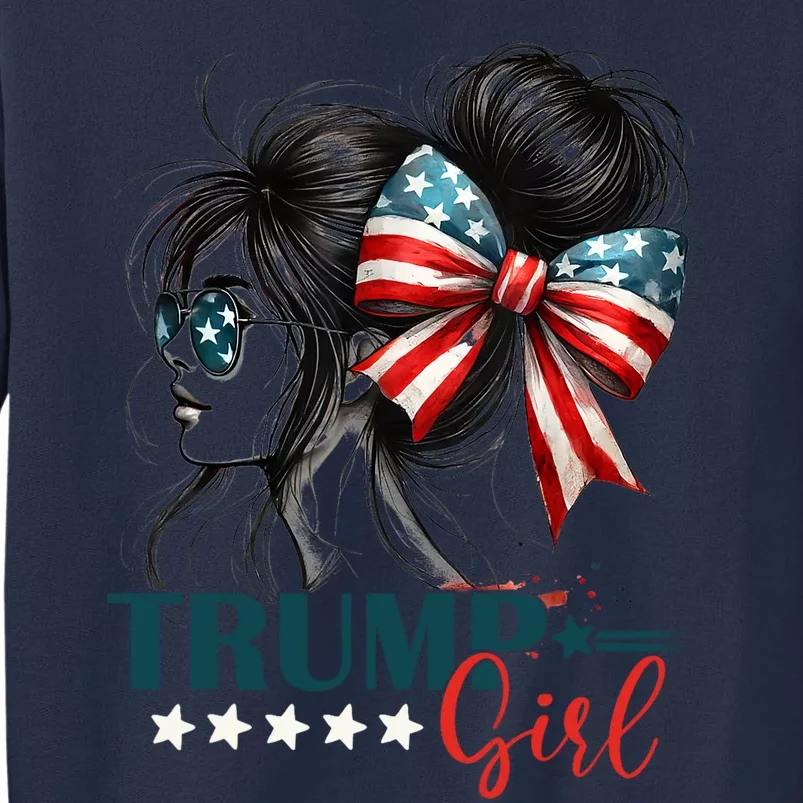 Proud Trump Girl Vote America Flag Design Sweatshirt