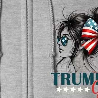 Proud Trump Girl Vote America Flag Design Full Zip Hoodie