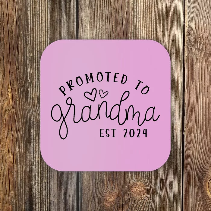 Promoted To Grandma Est 2024 New Grandma Mothers Day Coaster