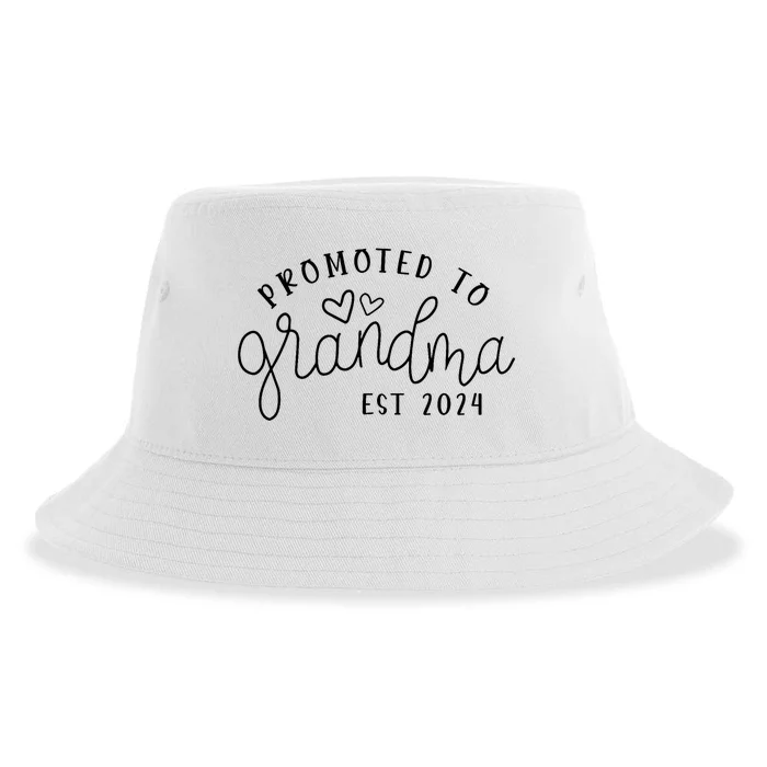 Promoted To Grandma Est 2024 New Grandma Mothers Day Sustainable Bucket Hat