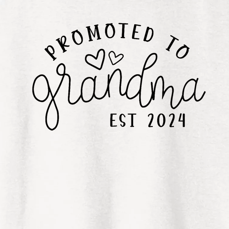 Promoted To Grandma Est 2024 New Grandma Mothers Day Women's Crop Top Tee