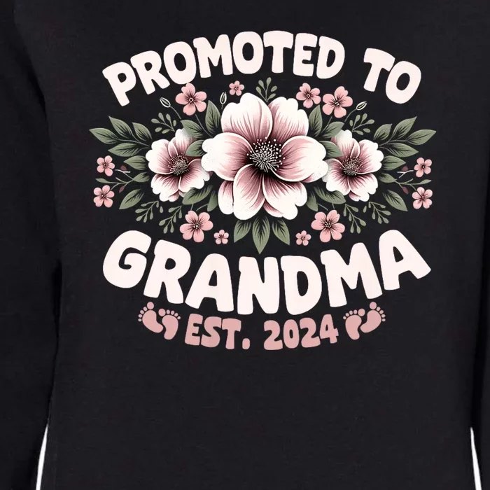 Promoted To Grandma Est. 2024 Grandparents Baby Announcement Womens California Wash Sweatshirt