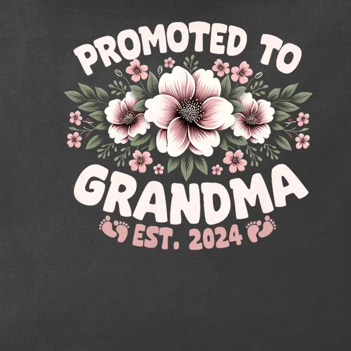 Promoted To Grandma Est. 2024 Grandparents Baby Announcement Zip Tote Bag