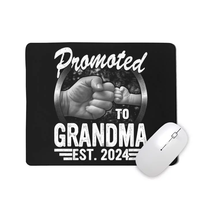 Promoted To Grandma Est. 2024 Grandparents Baby Announcement Mousepad