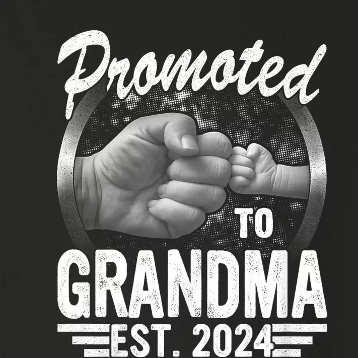 Promoted To Grandma Est. 2024 Grandparents Baby Announcement Toddler Long Sleeve Shirt