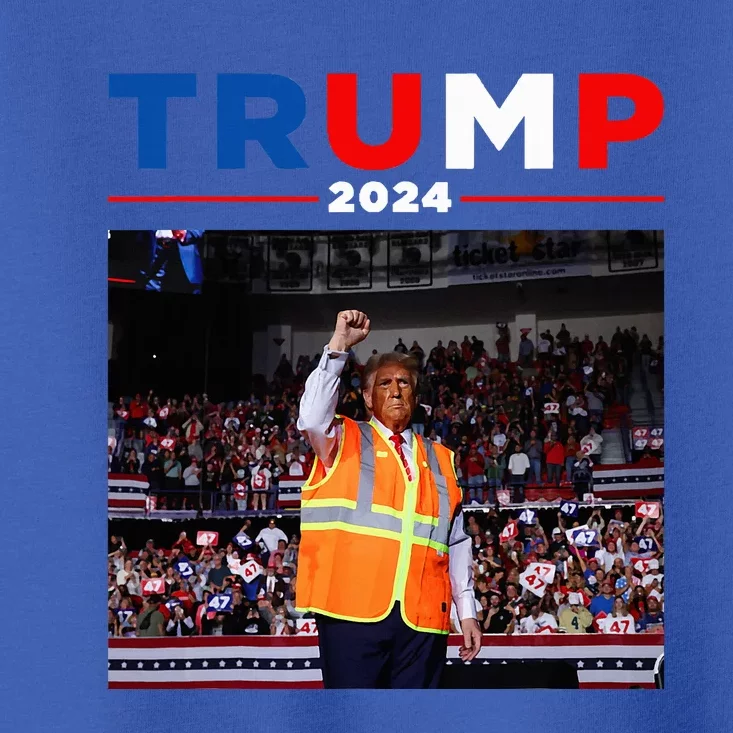 President Trump Garbage Truck Worker Vest Maga 2025 Toddler T-Shirt