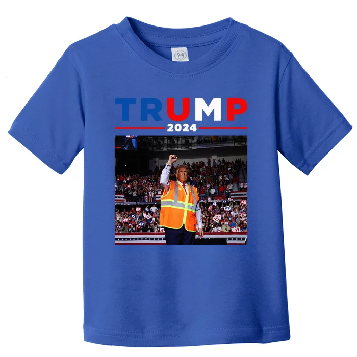 President Trump Garbage Truck Worker Vest Maga 2025 Toddler T-Shirt