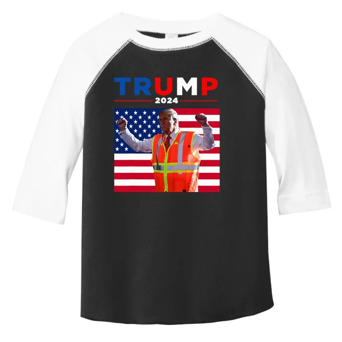 President Trump Garbage Truck Worker Vest Maga 2025 Toddler Fine Jersey T-Shirt