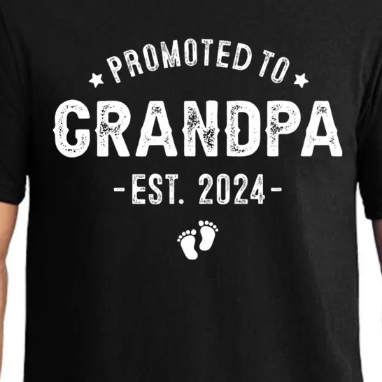 Promoted To Grandpa 2024 Soon To Be First Time Grandfather Pajama Set