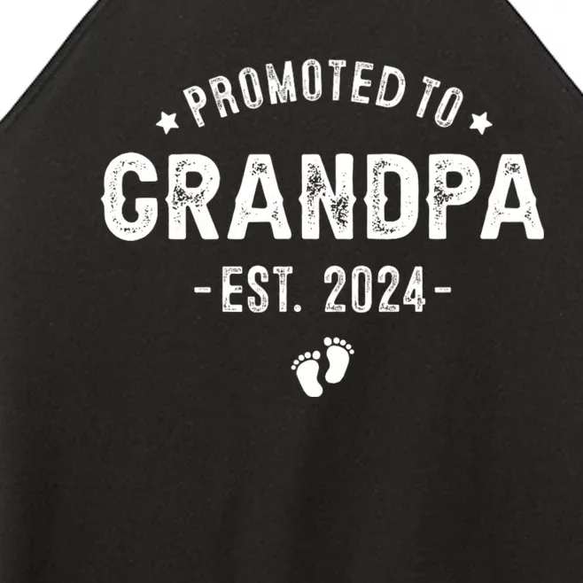 Promoted To Grandpa 2024 Soon To Be First Time Grandfather Women’s Perfect Tri Rocker Tank