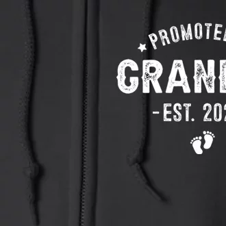 Promoted To Grandpa 2024 Soon To Be First Time Grandfather Full Zip Hoodie