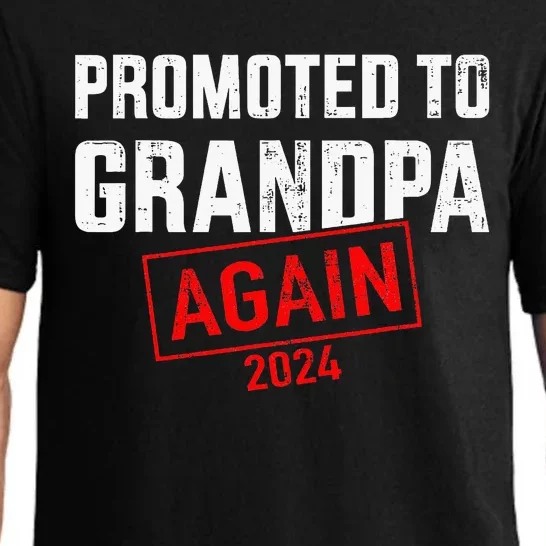 Promoted To Grandpa 2024 Again Pajama Set