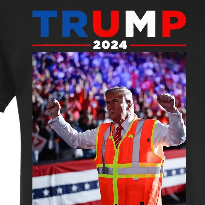 President Trump Garbage Truck Worker Vest Maga 2025 Garment-Dyed Heavyweight T-Shirt