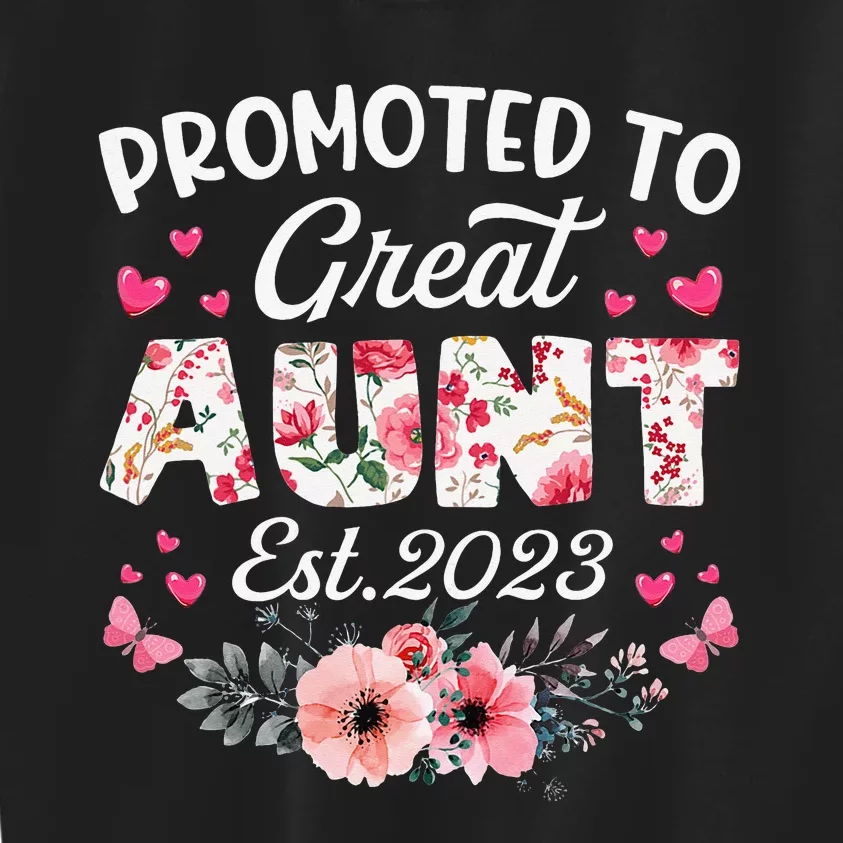 Promoted To Great Aunt Funny Pregnancy Mother's Day Kids Sweatshirt