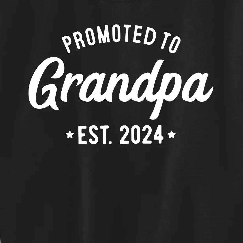 Promoted To Grandpa 2024 Soon To Be Grandfather New Grandpa Kids Sweatshirt