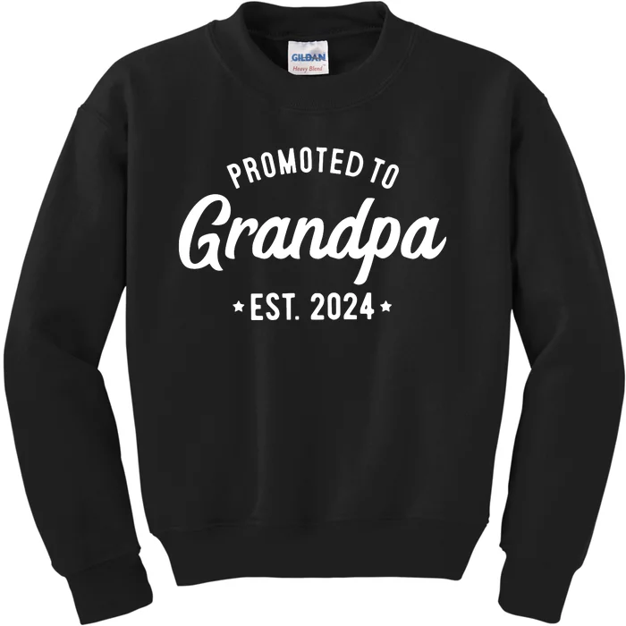 Promoted To Grandpa 2024 Soon To Be Grandfather New Grandpa Kids Sweatshirt