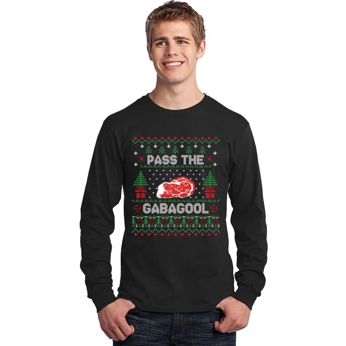 Pass The Gabagool Tacky Ugly Christmas Sweater For Women Long Sleeve Shirt