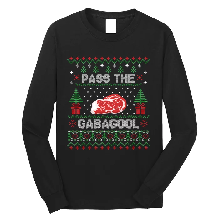 Pass The Gabagool Tacky Ugly Christmas Sweater For Women Long Sleeve Shirt