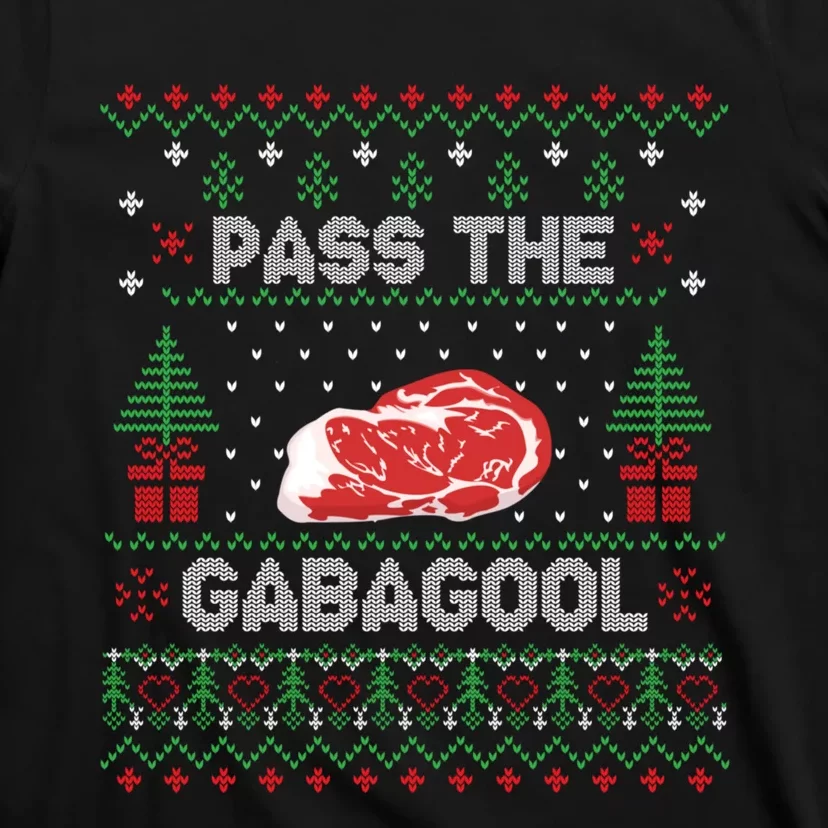 Pass The Gabagool Tacky Ugly Christmas Sweater For Women T-Shirt