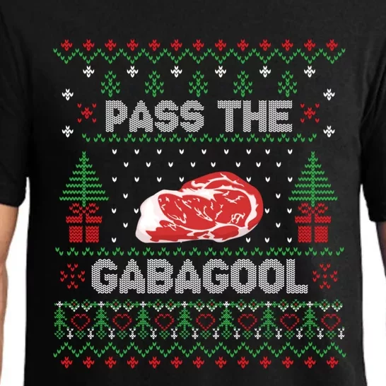 Pass The Gabagool Tacky Ugly Christmas Sweater For Women Pajama Set