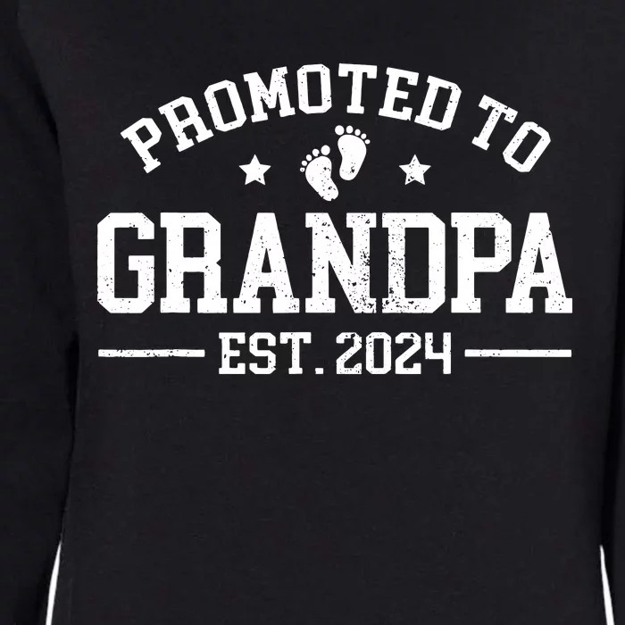 Promoted To Grandpa Est 2024 Grandparents Baby Announcement Womens California Wash Sweatshirt