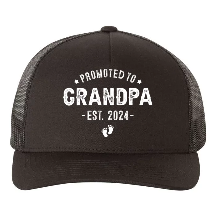 Promoted To Grandpa 2024 Soon To Be First Time Grandfather Yupoong Adult 5-Panel Trucker Hat