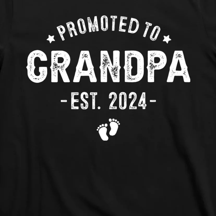 Promoted To Grandpa 2024 Soon To Be First Time Grandfather T-Shirt