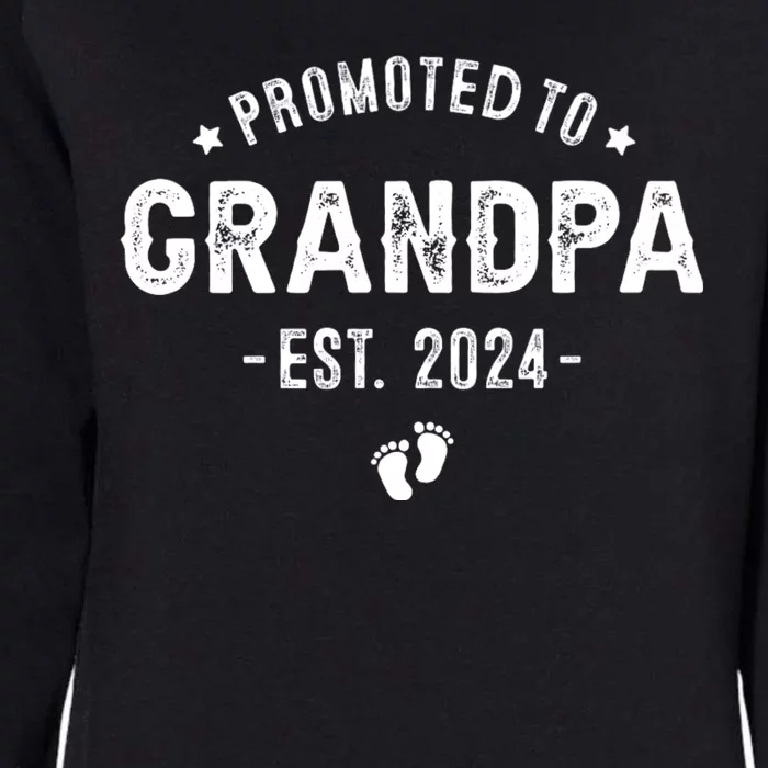 Promoted To Grandpa 2024 Soon To Be First Time Grandfather Womens California Wash Sweatshirt