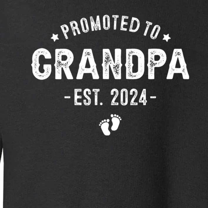 Promoted To Grandpa 2024 Soon To Be First Time Grandfather Toddler Sweatshirt