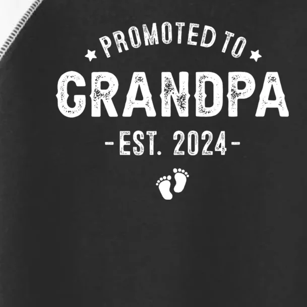 Promoted To Grandpa 2024 Soon To Be First Time Grandfather Toddler Fine Jersey T-Shirt