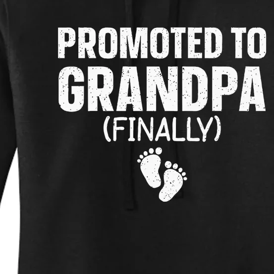 Promoted To Grandpa Art For Grandfather To Be Grandpa Women's Pullover Hoodie