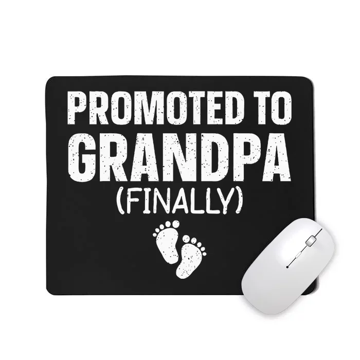 Promoted To Grandpa Art For Grandfather To Be Grandpa Mousepad