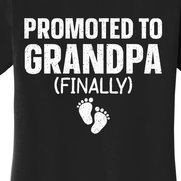 Promoted To Grandpa Art For Grandfather To Be Grandpa Women's T-Shirt