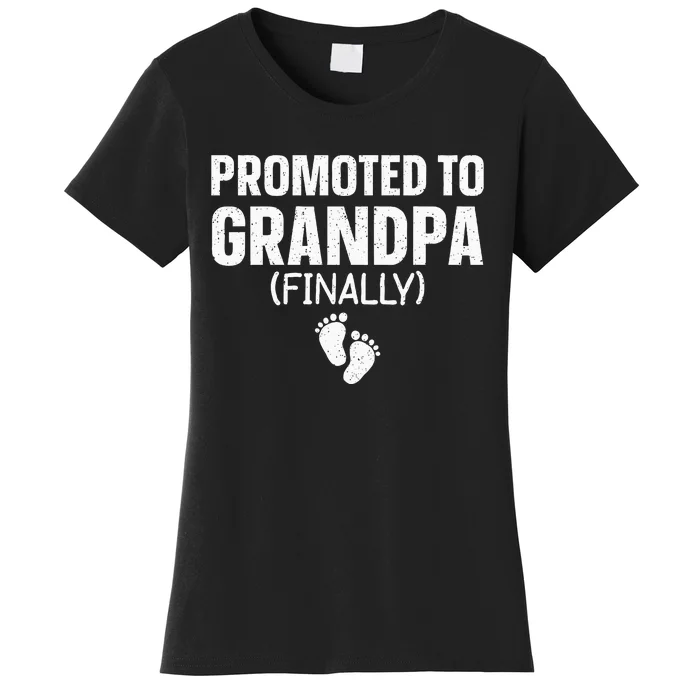 Promoted To Grandpa Art For Grandfather To Be Grandpa Women's T-Shirt