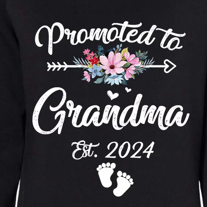 Promoted To Grandma 2024 First Time New Grandma Pregnancy Womens California Wash Sweatshirt