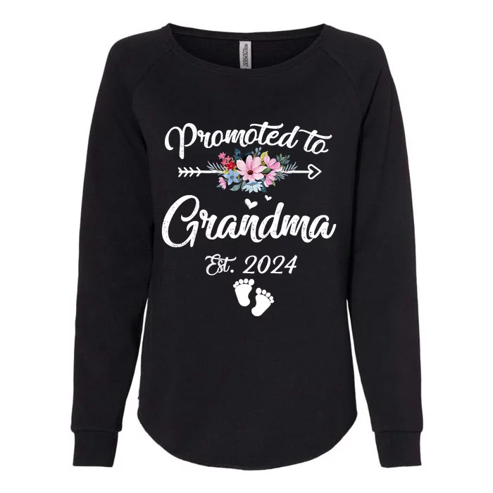 Promoted To Grandma 2024 First Time New Grandma Pregnancy Womens California Wash Sweatshirt