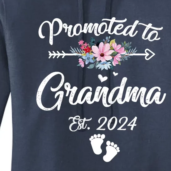 Promoted To Grandma 2024 First Time New Grandma Pregnancy Women's Pullover Hoodie