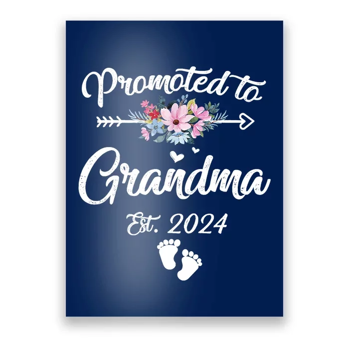 Promoted To Grandma 2024 First Time New Grandma Pregnancy Poster